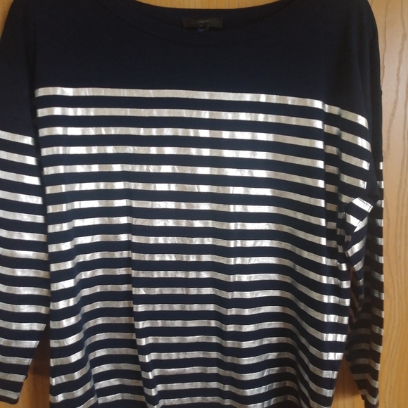 J Crew 3/4 sleeve top - Picture 1 of 3